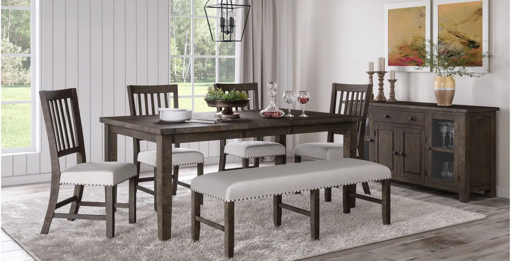 Willow Creek Dining Set in Dark Brown by Jofran