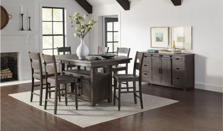 Madison County 7pc. Dining Set in Barnwood Brown by Jofran