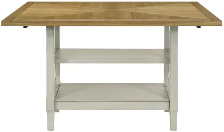 Alphine Counter Height Table in 2-Tone (Light Oak and Gray) by Homelegance