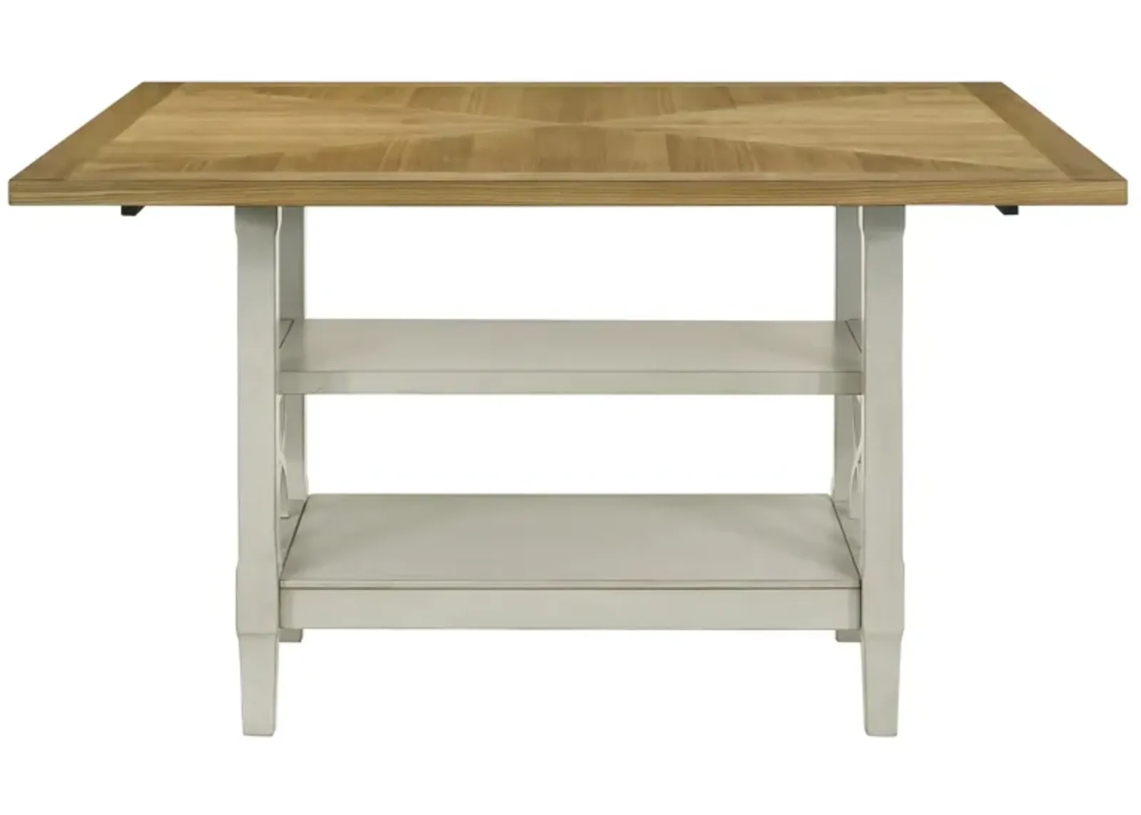 Alphine Counter Height Table in 2-Tone (Light Oak and Gray) by Homelegance