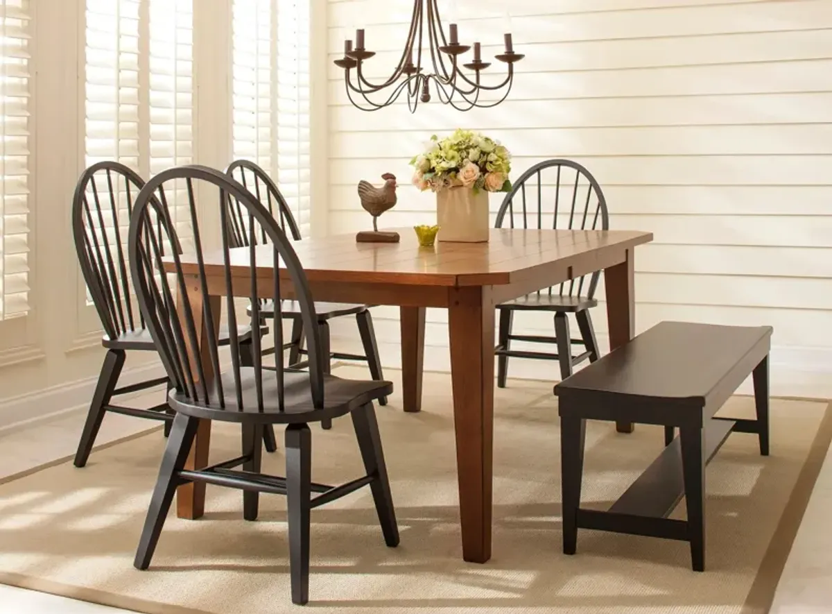 Colebrook 6-pc. Dining Set in Rustic Oak / Black by Liberty Furniture