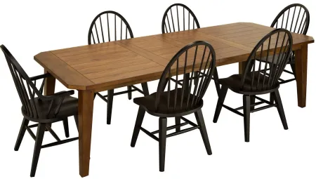 Colebrook 7-pc. Dining Set in Rustic Oak / Black by Liberty Furniture