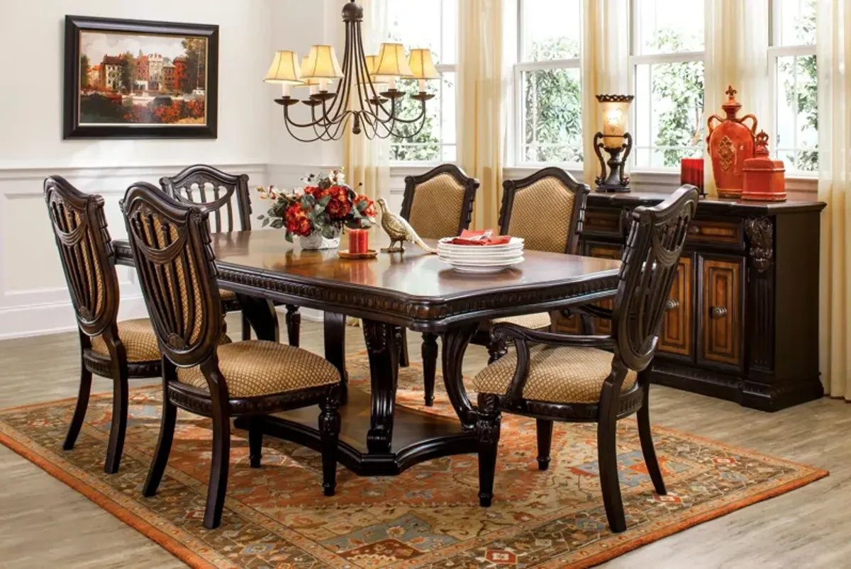 Bradford Heights 7-pc. Dining Set in Gold by Bellanest