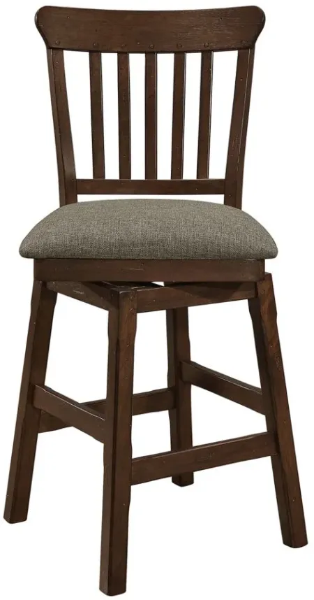 Blofeld Counter Height Swivel Chair, set of 2 in Dark Brown by Homelegance
