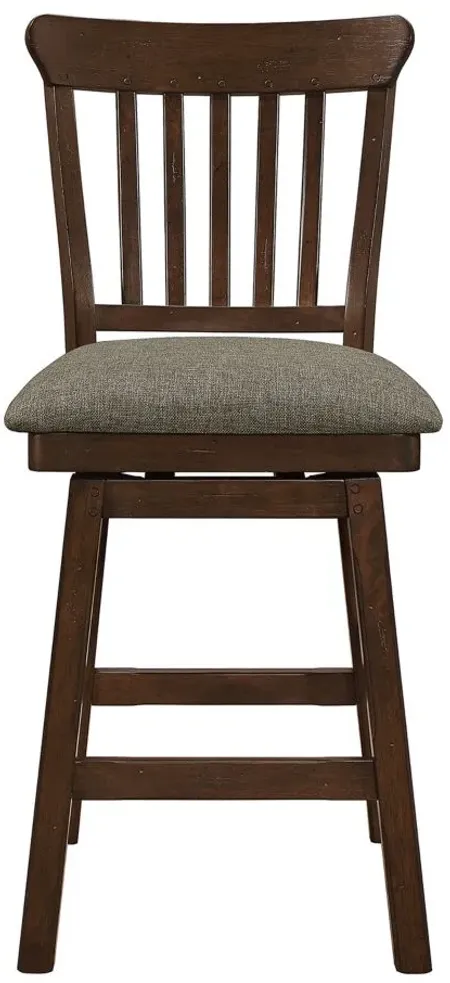 Blofeld Counter Height Swivel Chair, set of 2 in Dark Brown by Homelegance