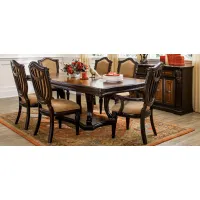 Bradford Heights 7-pc. Dining Set in Gold by Bellanest
