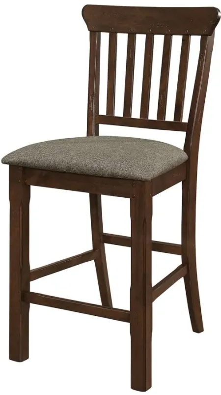 Blofeld Counter Height Chair, set of 2 in Dark Brown by Homelegance