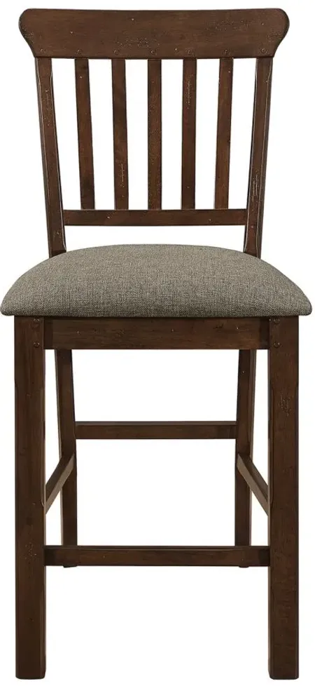 Blofeld Counter Height Chair, set of 2 in Dark Brown by Homelegance