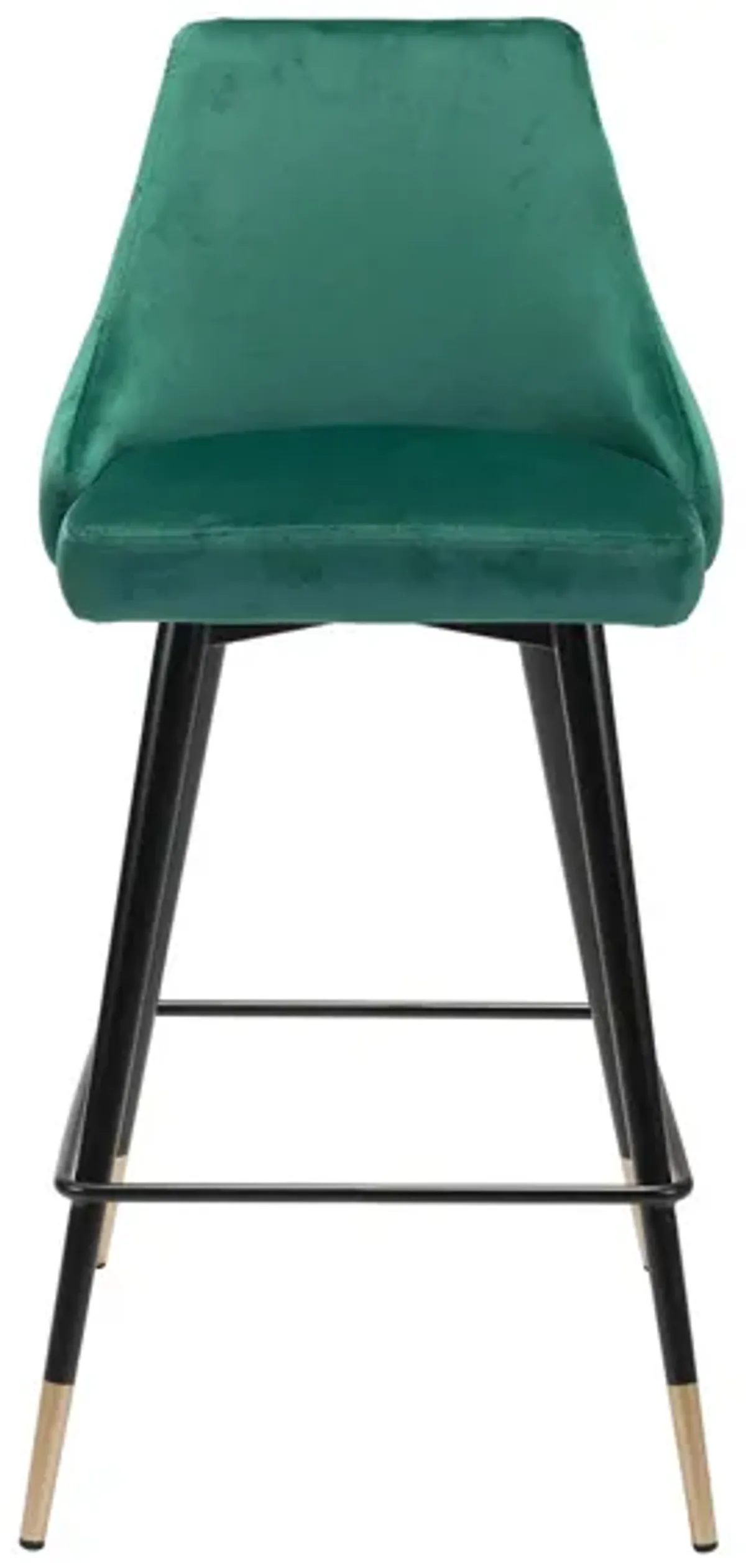 Piccolo Counter-Height Stool in Green, Black & Gold by Zuo Modern