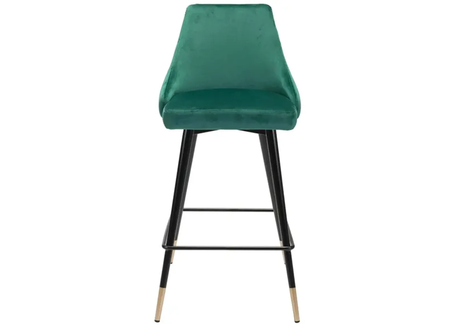 Piccolo Counter-Height Stool in Green, Black & Gold by Zuo Modern