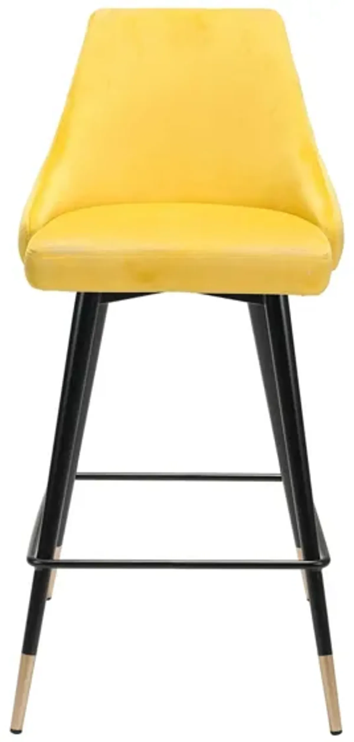 Piccolo Counter-Height Stool in Yellow, Black & Gold by Zuo Modern