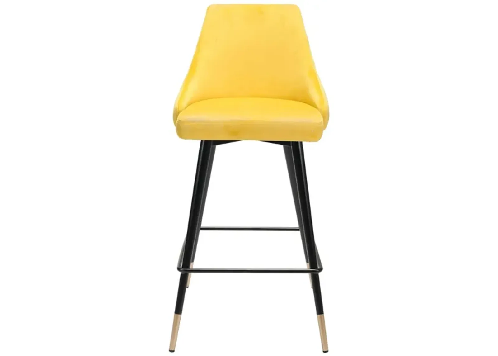 Piccolo Counter-Height Stool in Yellow, Black & Gold by Zuo Modern