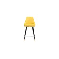Piccolo Counter-Height Stool in Yellow, Black & Gold by Zuo Modern