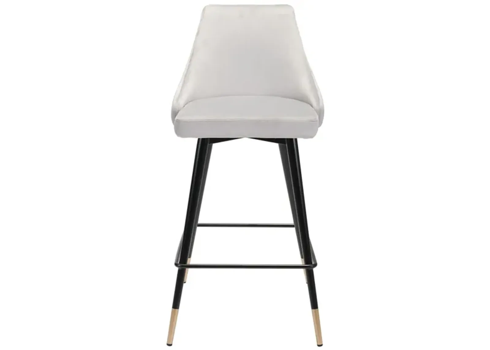 Piccolo Counter-Height Stool in Gray, Black & Gold by Zuo Modern