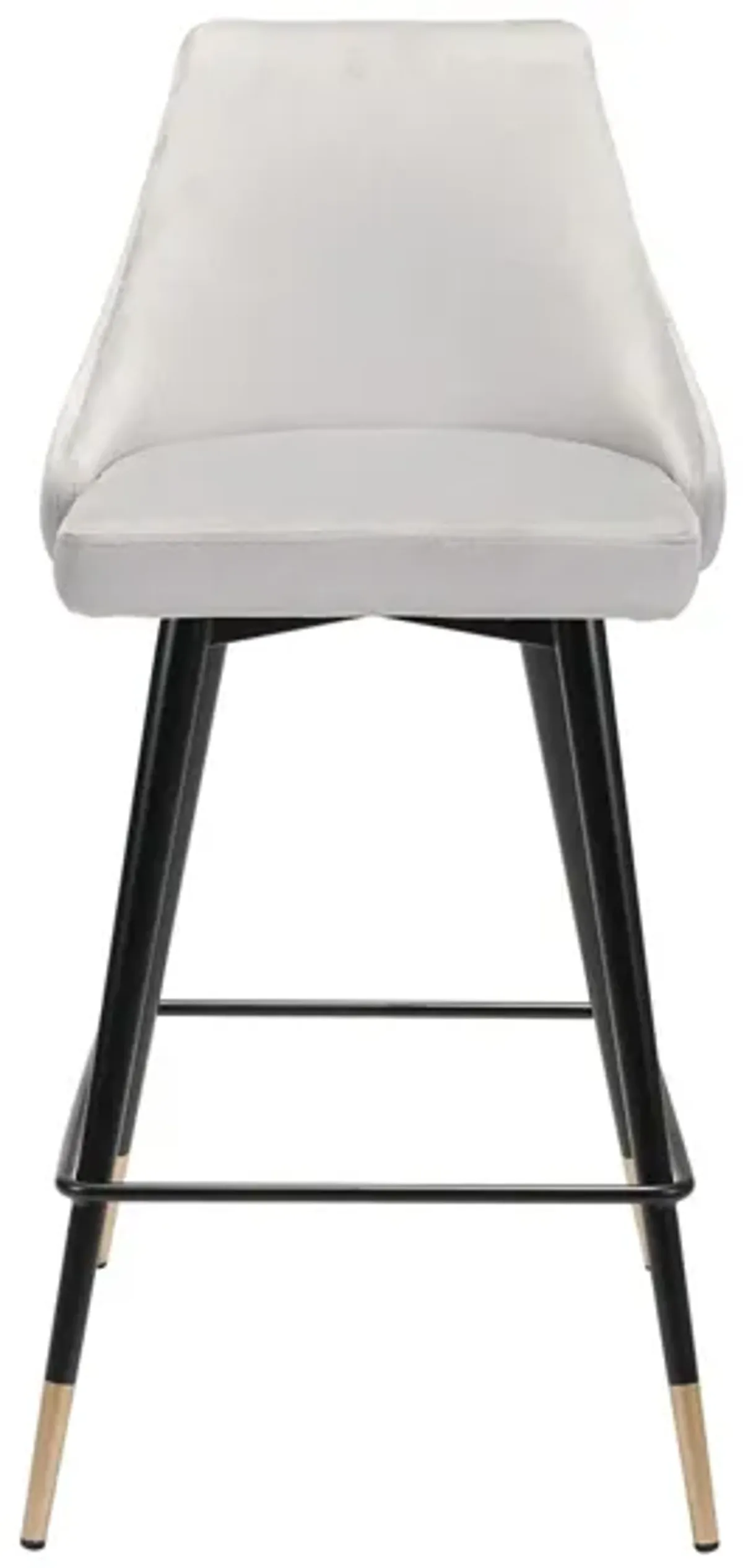 Piccolo Counter-Height Stool in Gray, Black & Gold by Zuo Modern