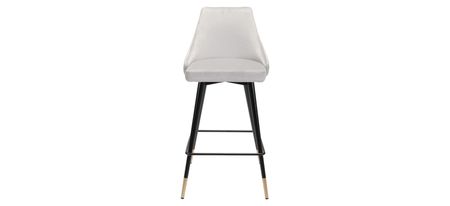 Piccolo Counter-Height Stool in Gray, Black & Gold by Zuo Modern