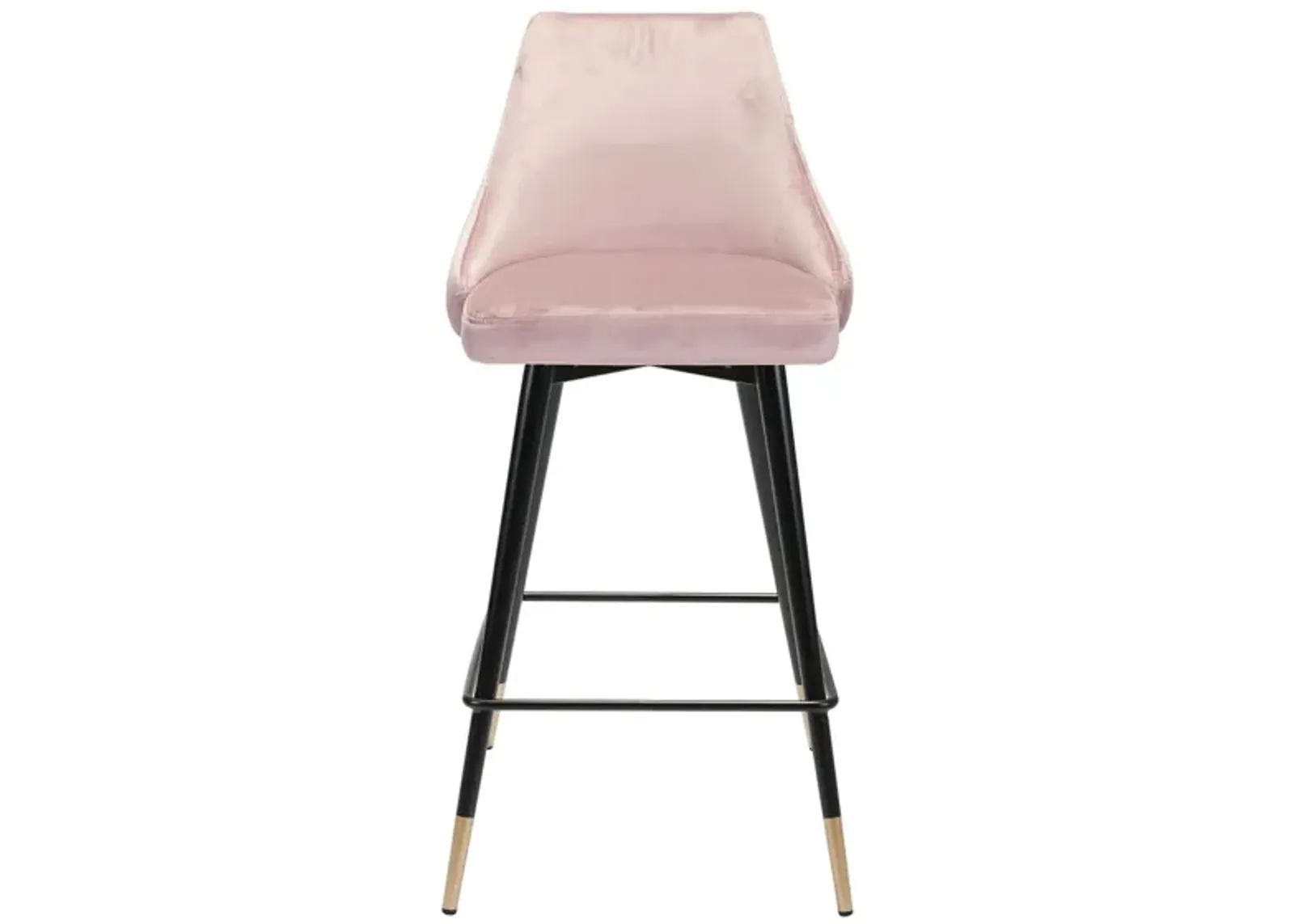 Piccolo Counter-Height Stool in Pink, Black & Gold by Zuo Modern