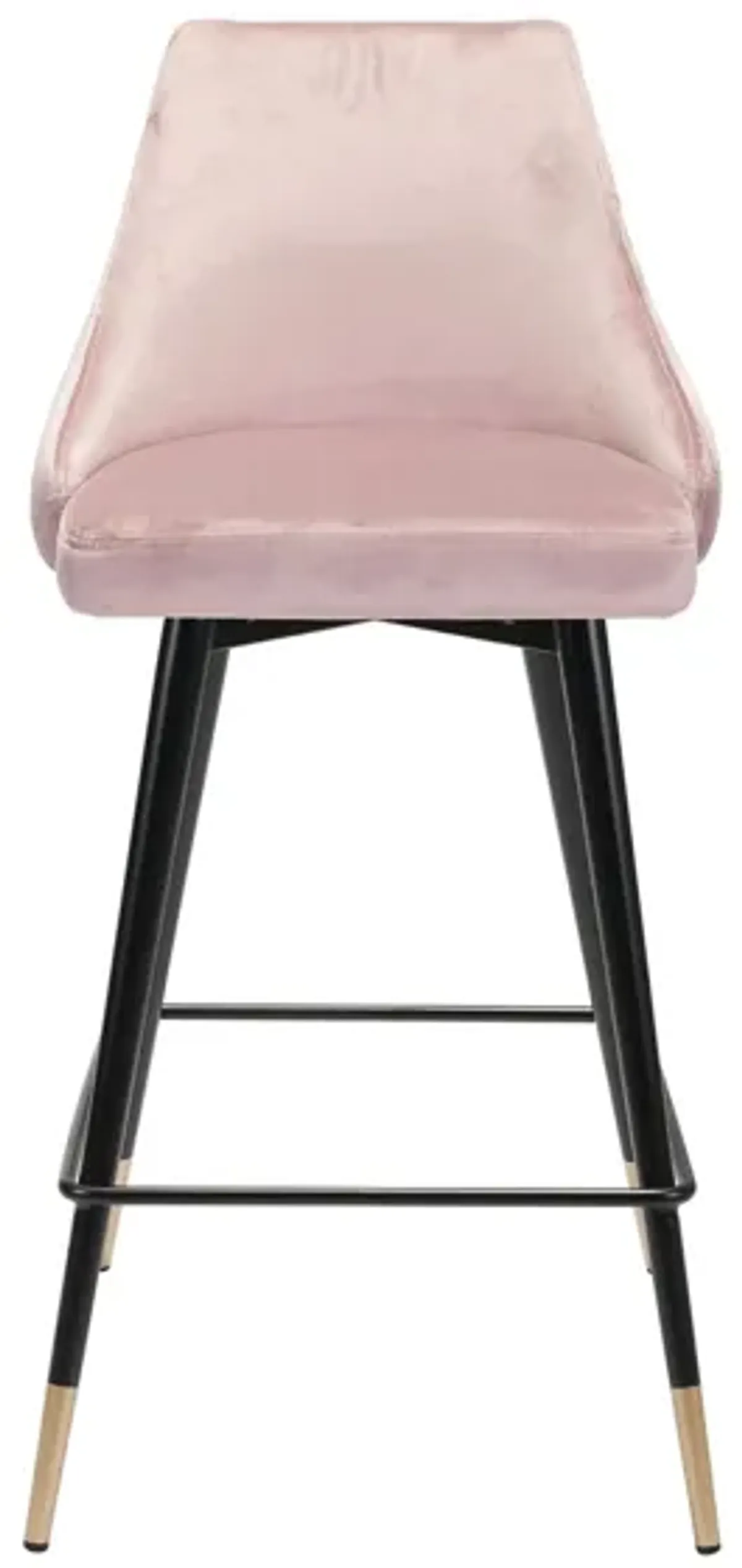 Piccolo Counter-Height Stool in Pink, Black & Gold by Zuo Modern