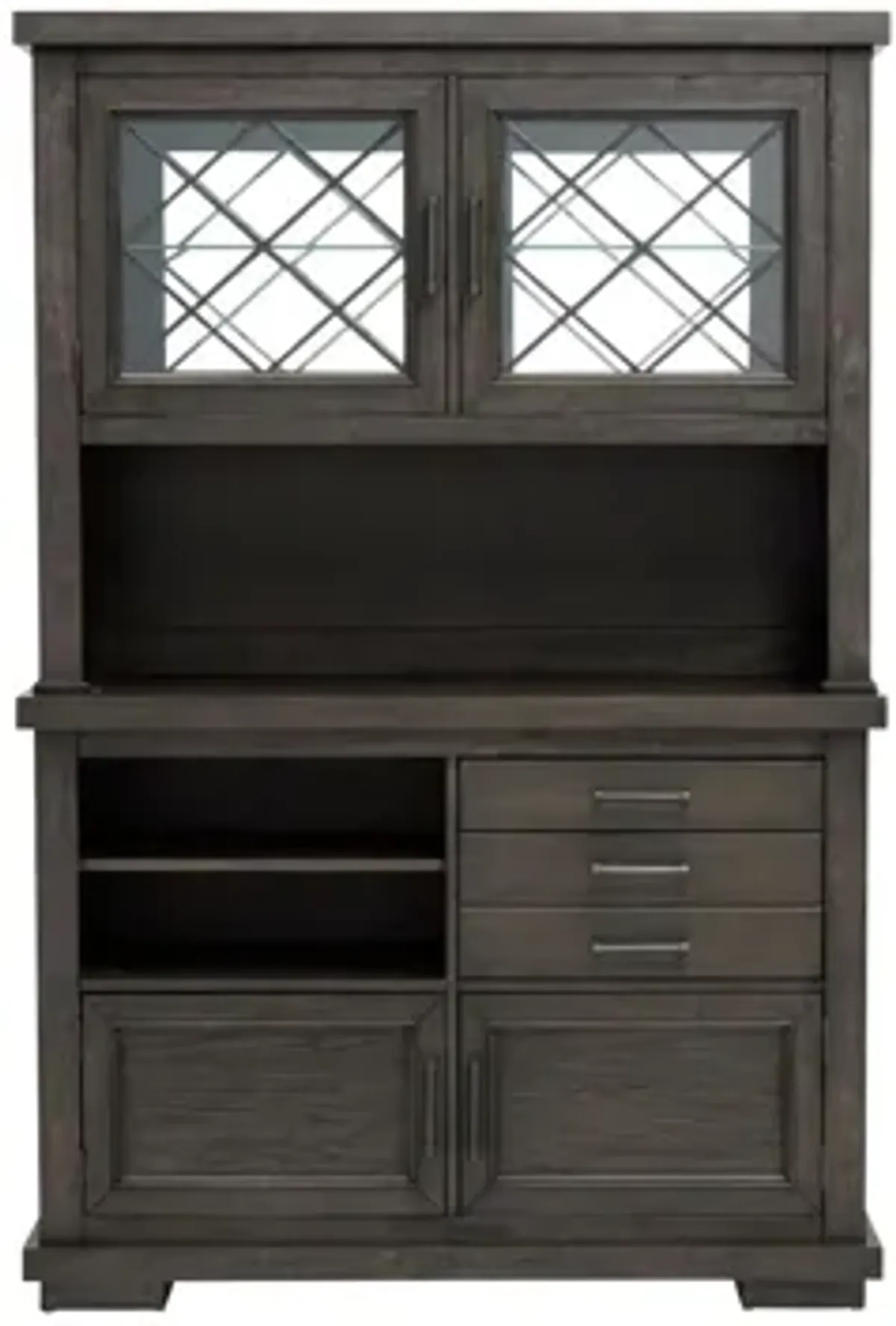 Halloway 2-pc. China Cabinet w/ Lighting and Wine Storage