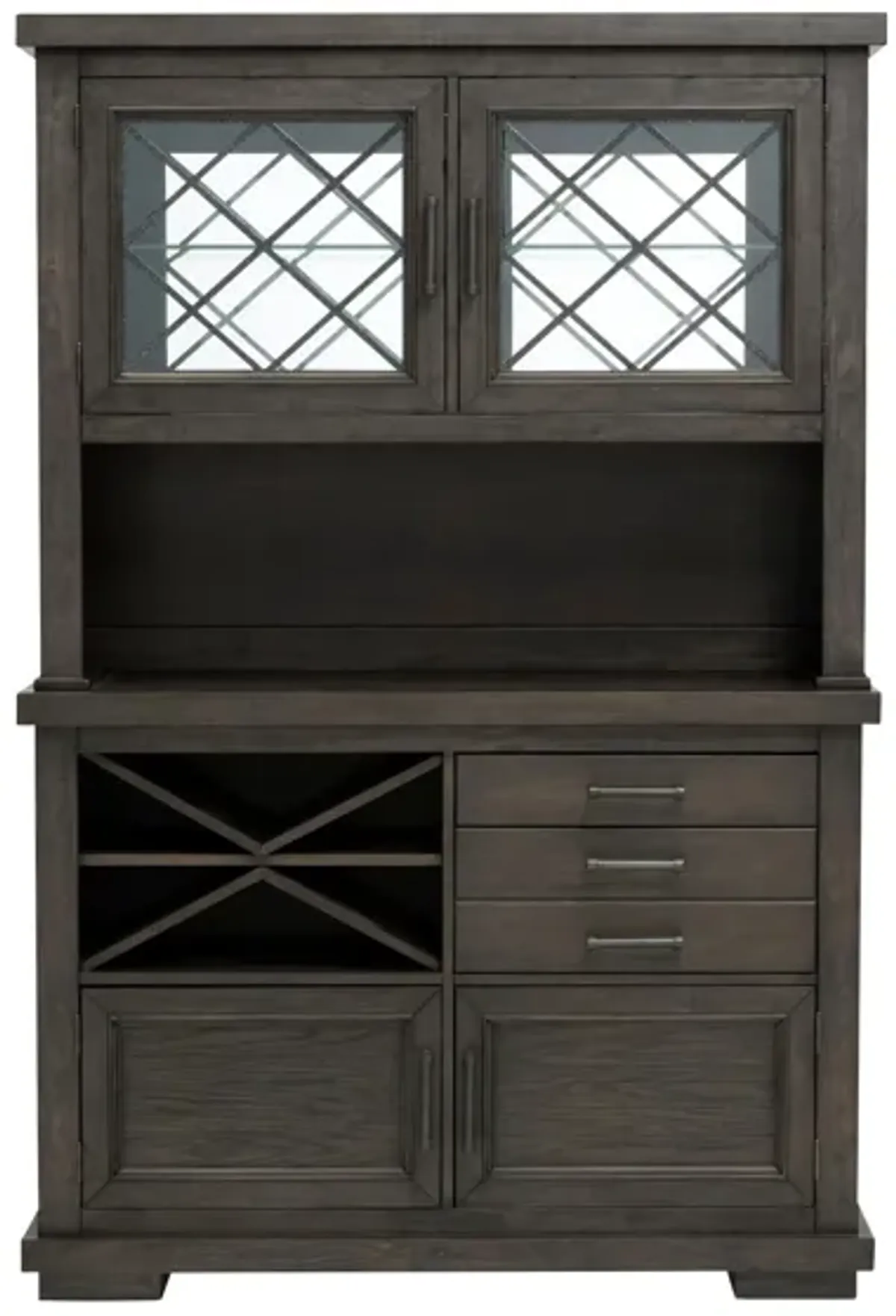 Halloway 2-pc. China Cabinet w/ Lighting and Wine Storage