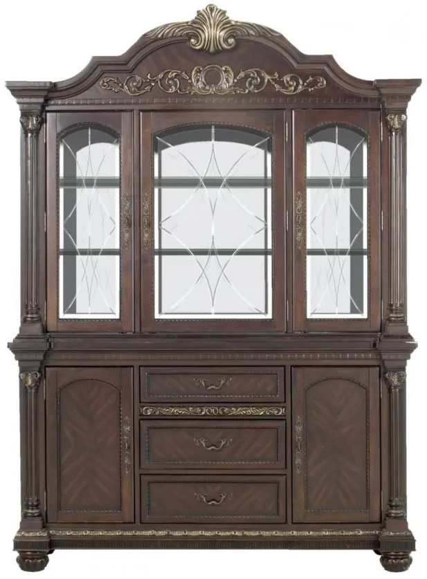 Regal Manor 2-pc. China Cabinet in Cherry by Homelegance