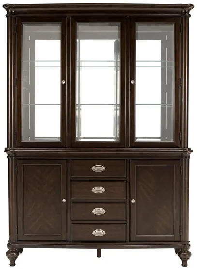 Bay City 2-pc China Cabinet W/ Lighting in Dark Cherry by Homelegance