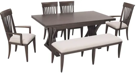 Prescott 6-pc. Dining Set in Toasted Peppercorn by Riverside Furniture