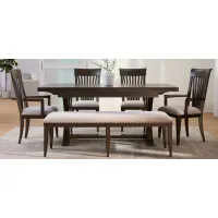 Prescott 6-pc. Dining Set in Toasted Peppercorn by Riverside Furniture