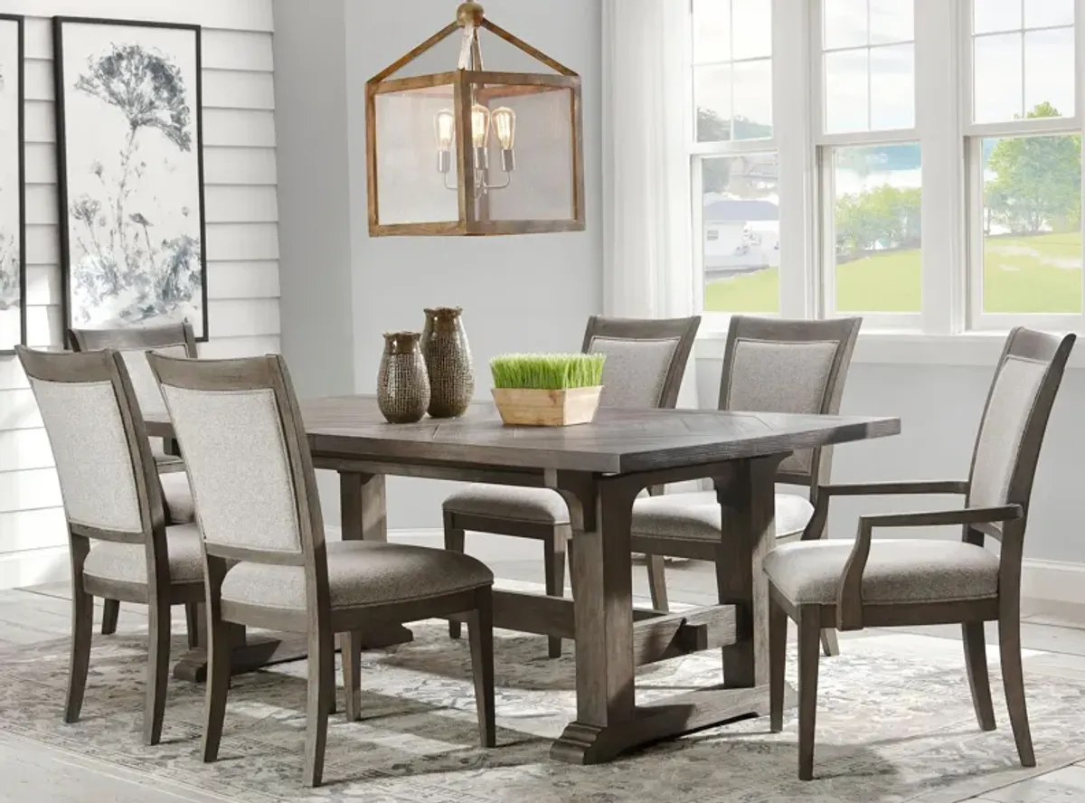 Ashford 7-pc Dining Set in Dark Gray by Bellanest