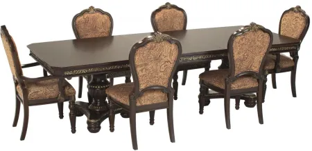 Regal Manor 7-pc. Dining Set in Brown Multi / Cherry by Homelegance