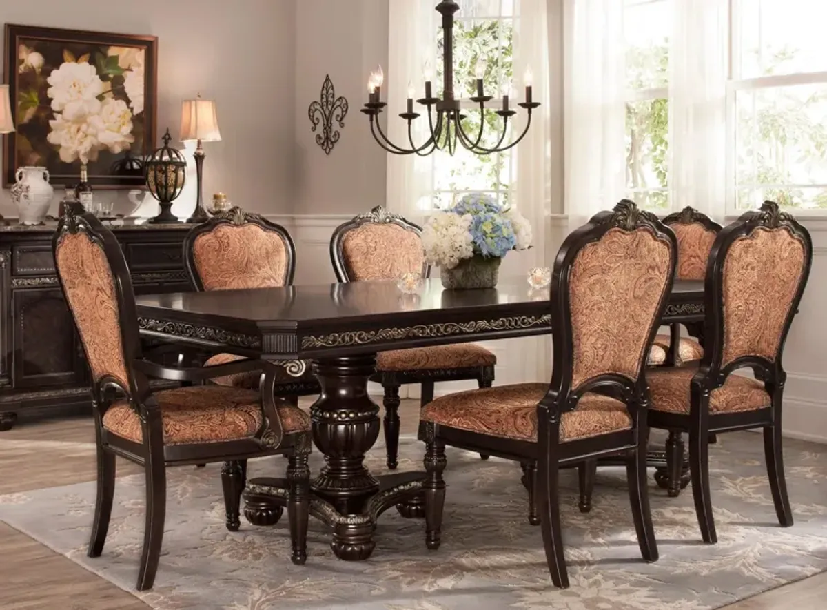 Regal Manor 7-pc Dining Set in Brown Multi / Cherry by Homelegance