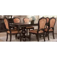 Regal Manor 7-pc. Dining Set in Brown Multi / Cherry by Homelegance