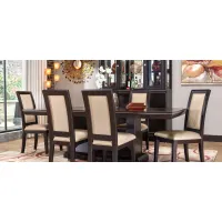 Callister 7-pc. Dining Set in Cream / Chocolate by Najarian