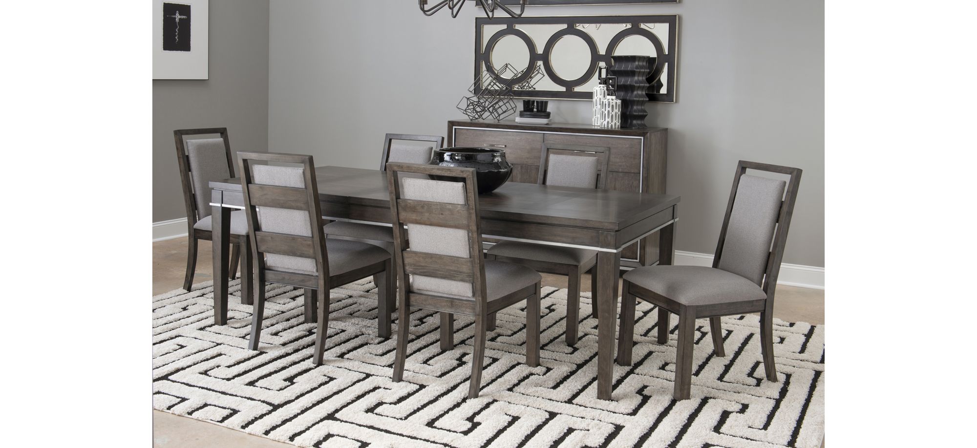 Counter Point 7-pc. Dining Set in Satin Smoke by Legacy Classic Furniture