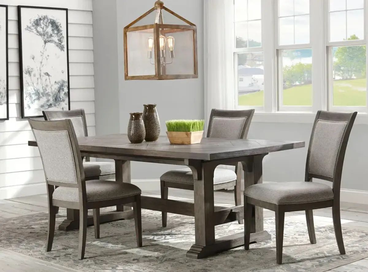 Ashford 5-pc Dining Set in Dark Gray by Bellanest