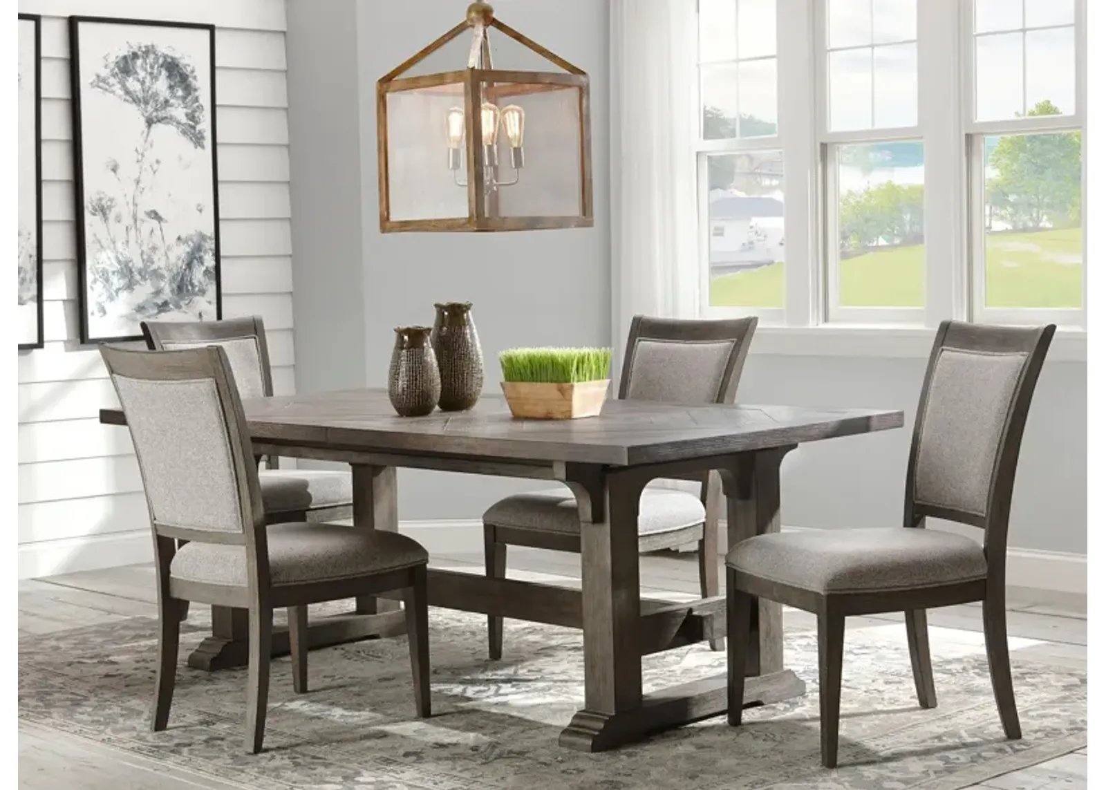 Ashford 5-pc Dining Set in Dark Gray by Bellanest