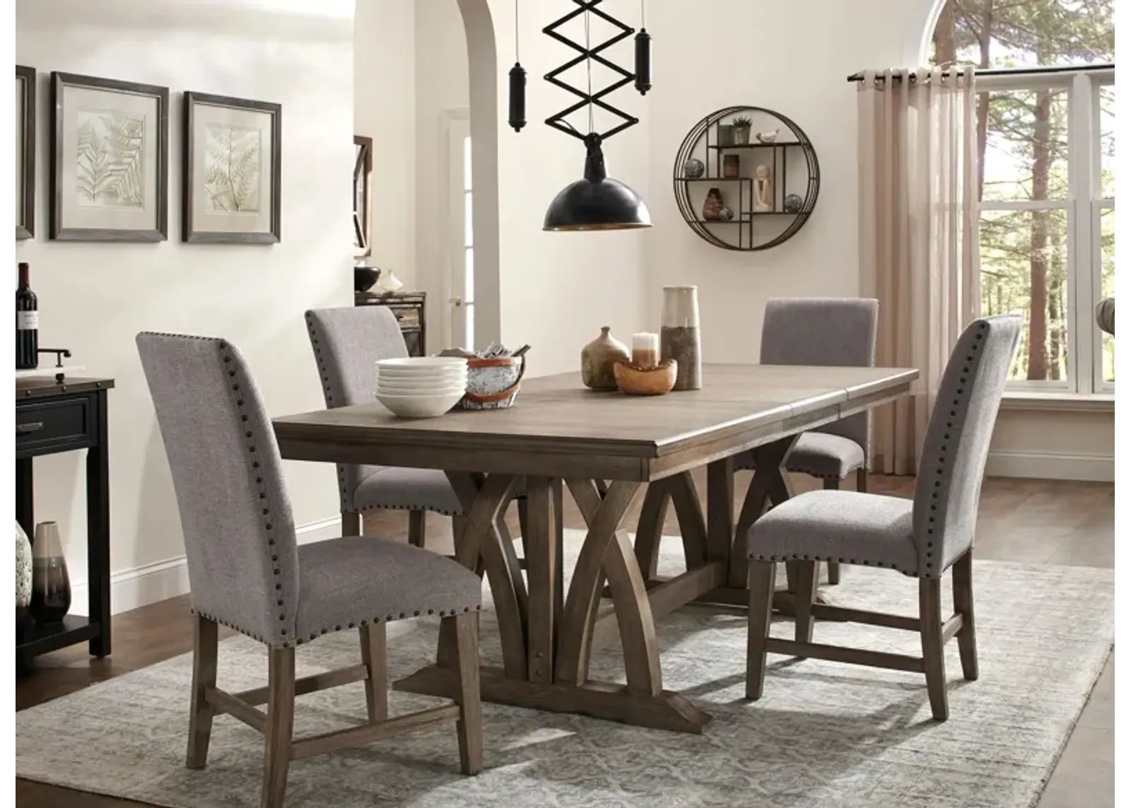 Poplar Hills 5-pc. Dining Set in Grey by Davis Intl.