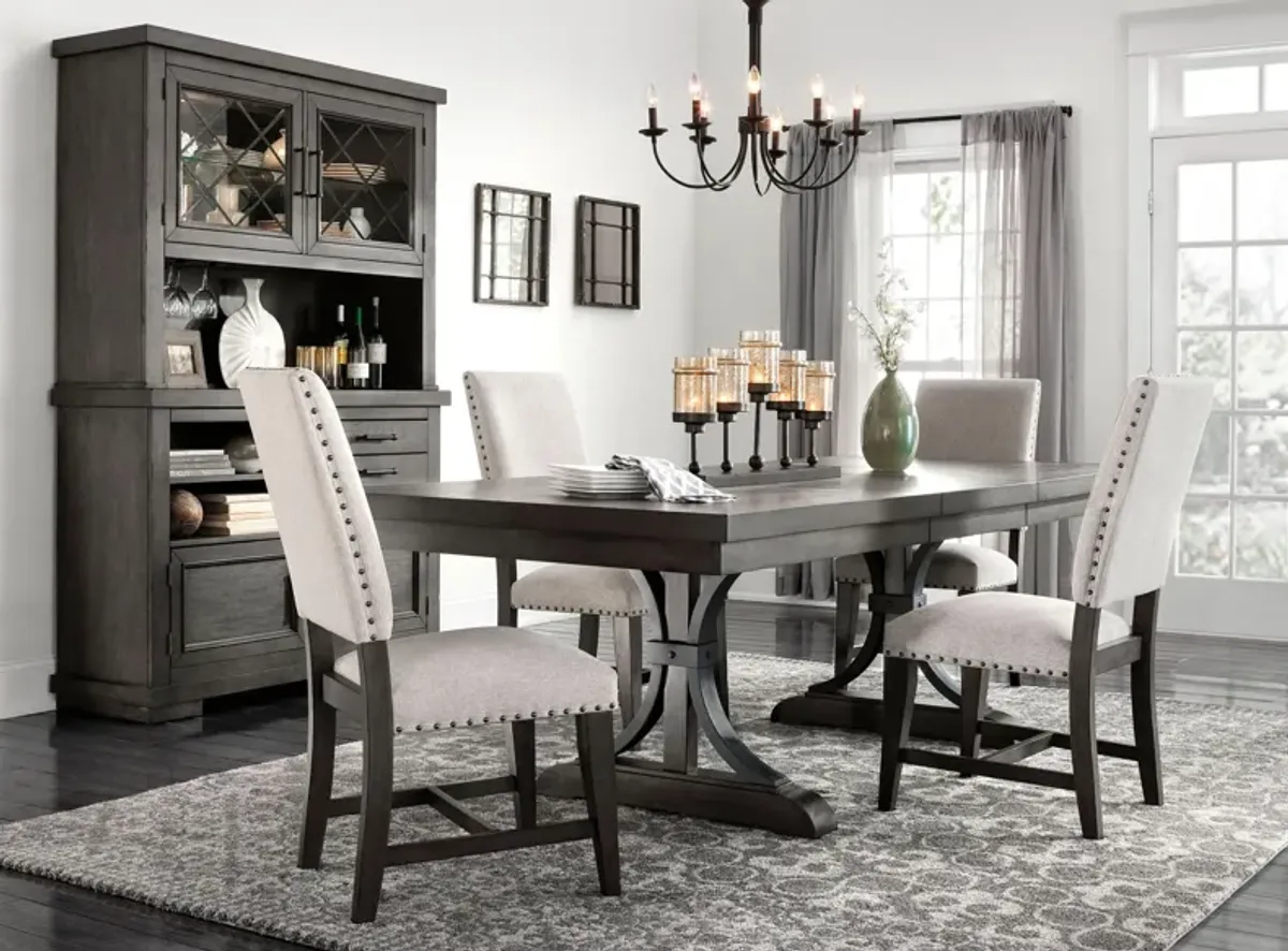 Halloway 5-pc. Dining Set in Gray / Espresso by Davis Intl.