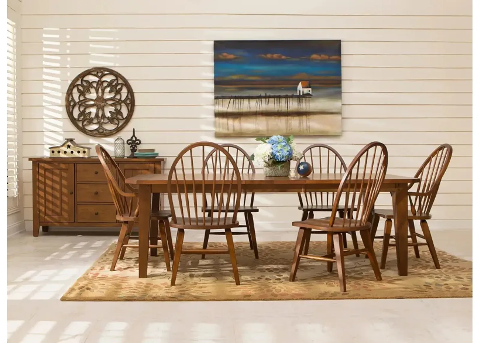 Colebrook 7-pc. Dining Set in Rustic Oak by Liberty Furniture