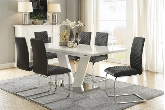 Meraki 7-pc Dining Set in White/Gray by Homelegance