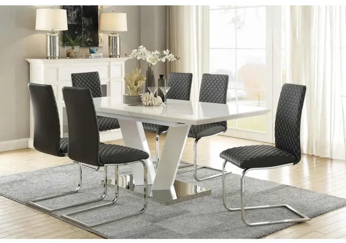 Meraki 7-pc Dining Set in White/Gray by Homelegance