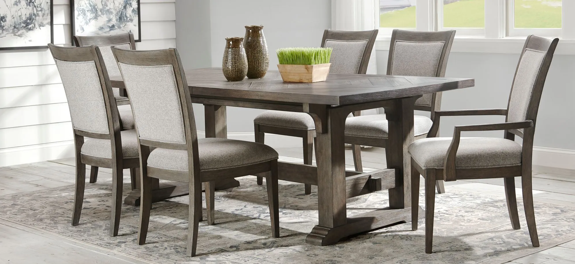 Ashford Dining Table W/ Leaf in Dark Gray by Bellanest