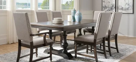Montane Dining Table w/ Leaf in Charcoal Brown by Homelegance
