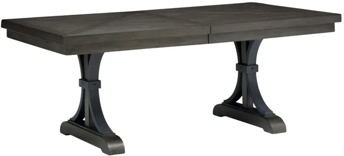 Halloway Dining Table w/ Leaf in Gray / Espresso by Davis Intl.