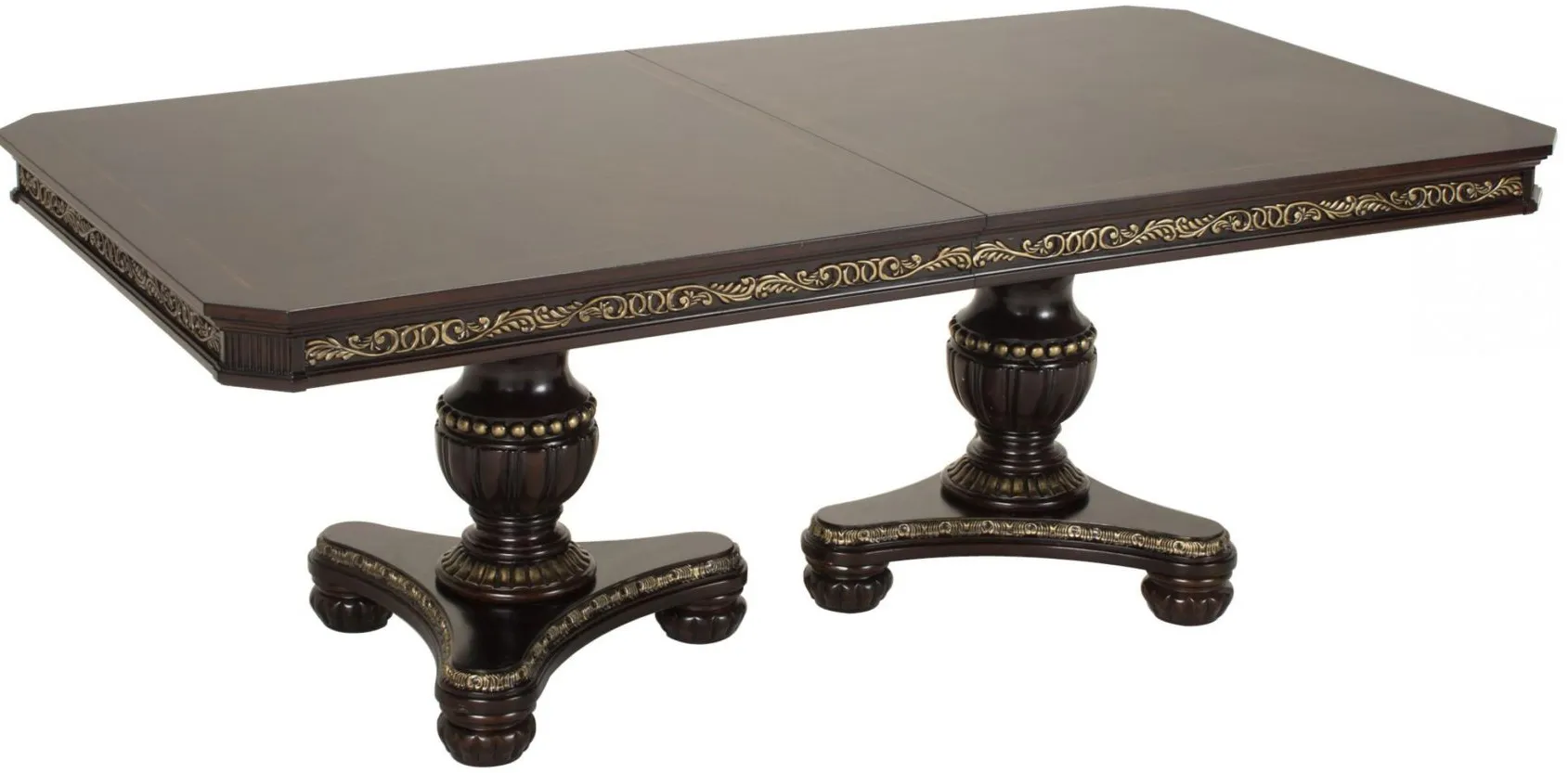 Regal Manor Dining Table w/ Leaves in Cherry by Homelegance