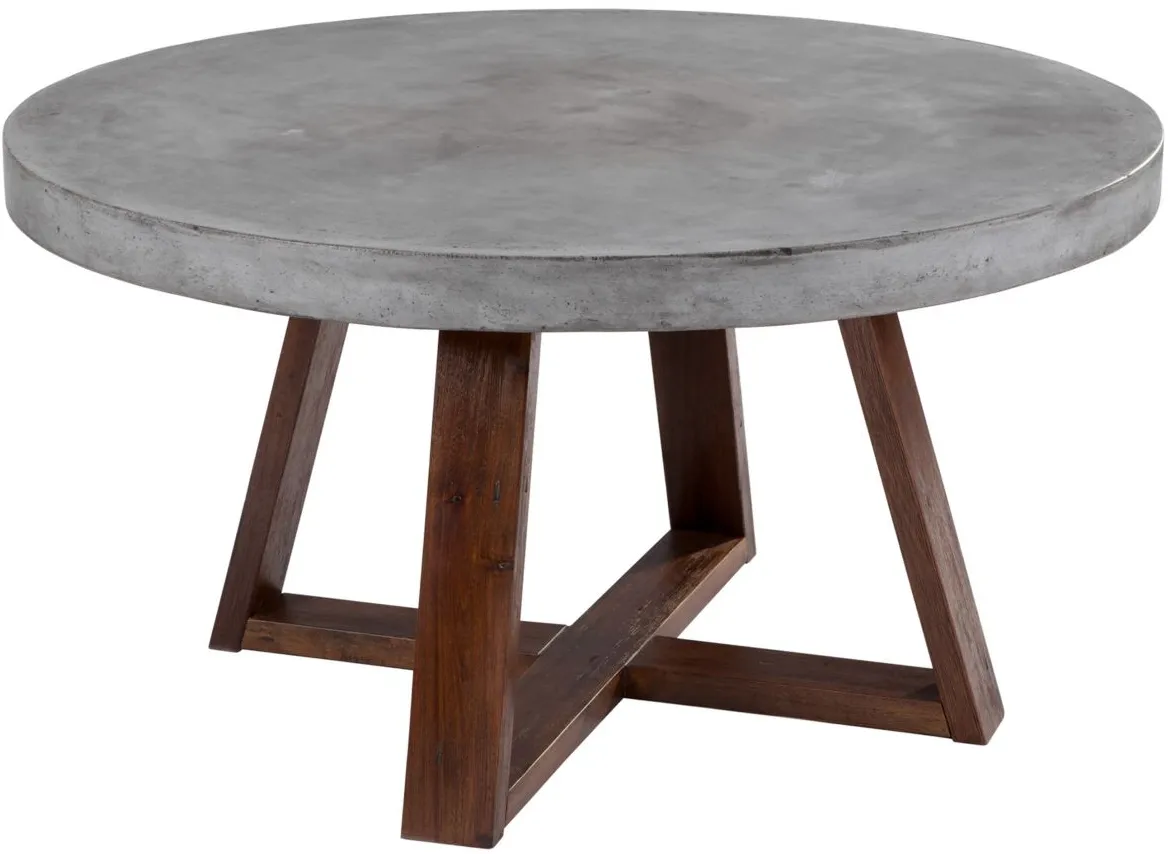 Devons Round Coffee Table in Gray by Sunpan