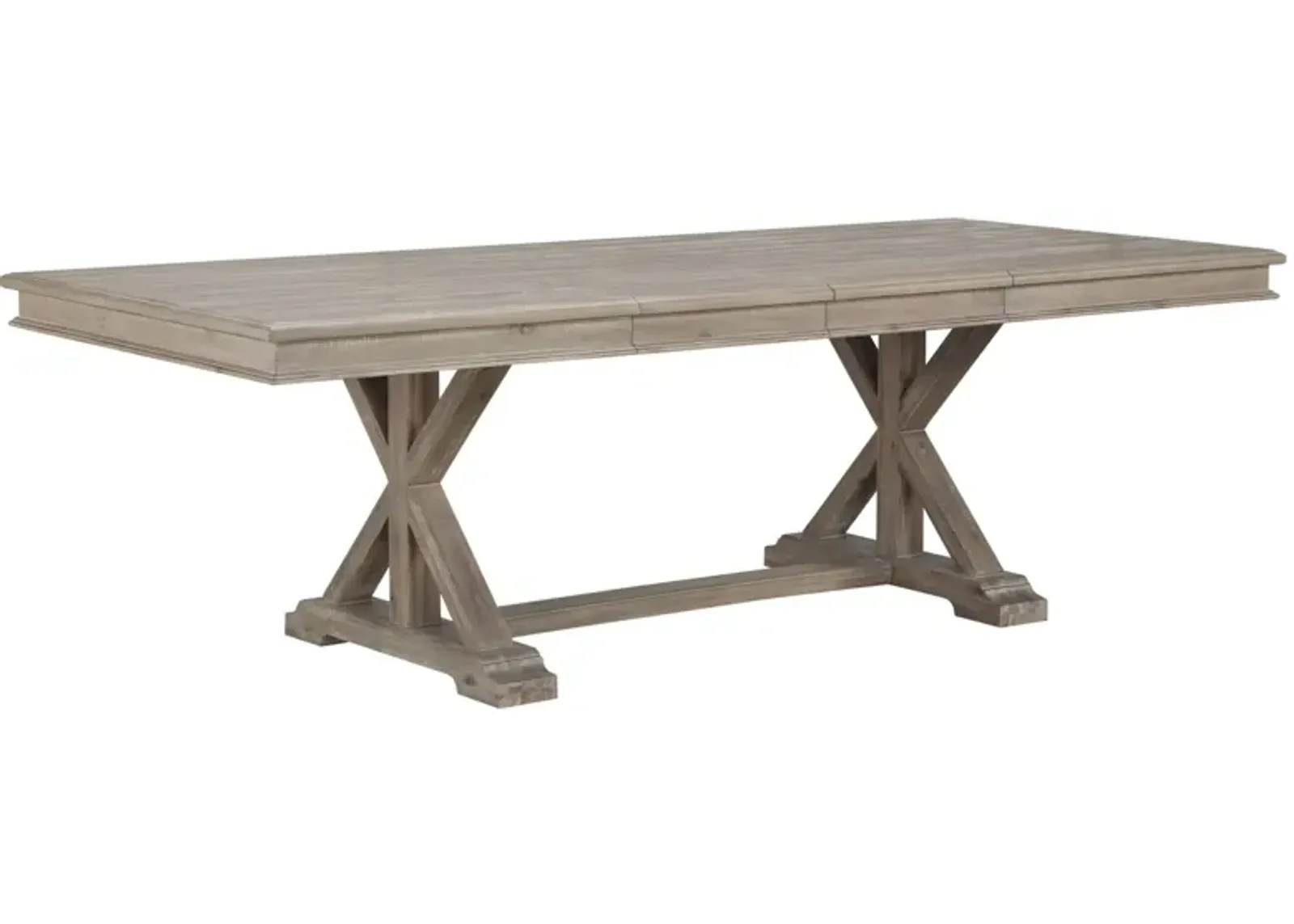 Larkin Dining Table in Driftwood Light Brown by Bellanest