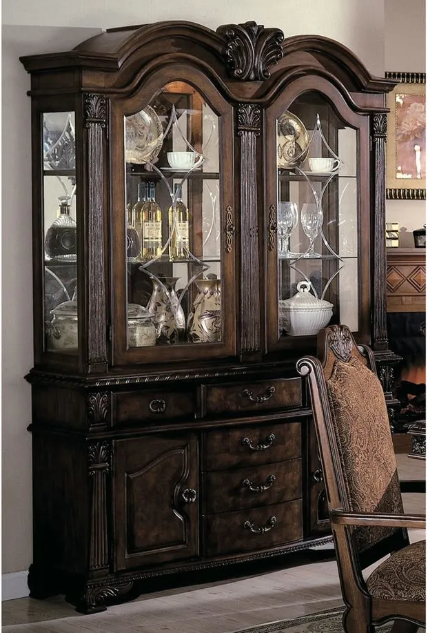 Neo Renaissance 2-pc. China Cabinet in Warm Cherry by Crown Mark