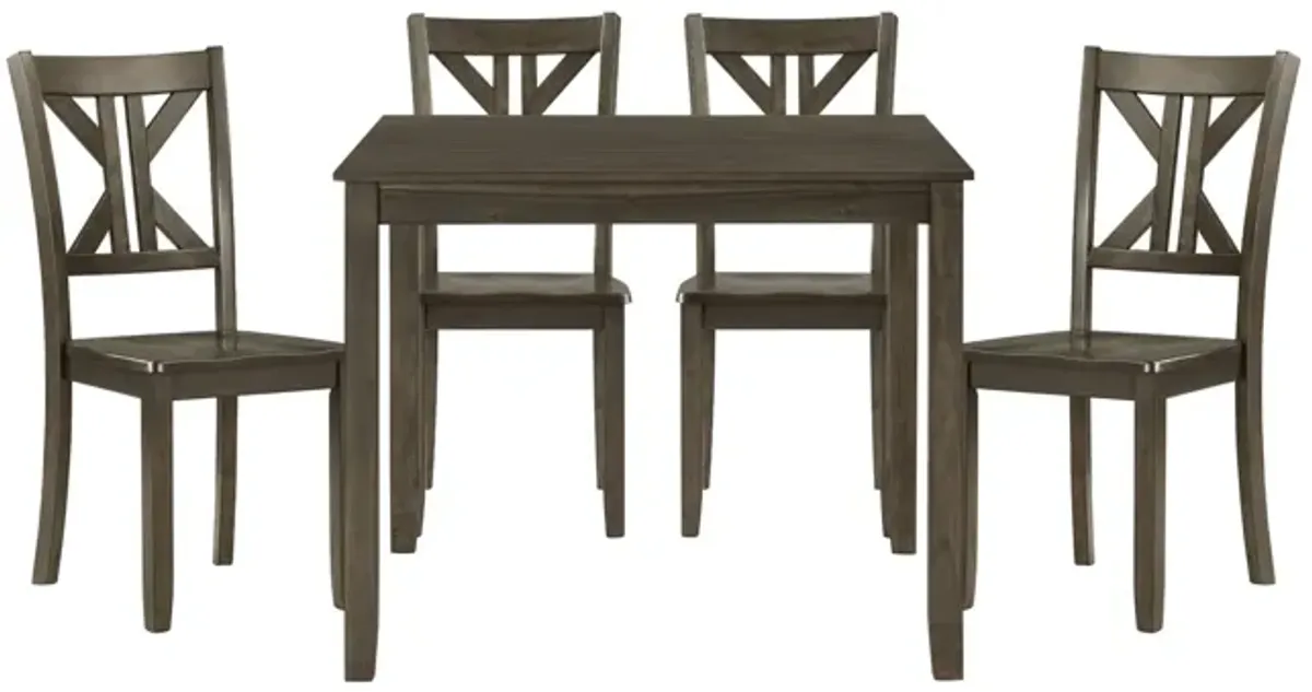 Arbor Dining Set -5-pc.. in Charcoal Brown by Homelegance