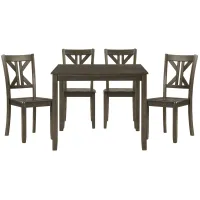 Arbor Dining Set -5pc. in Charcoal Brown by Homelegance